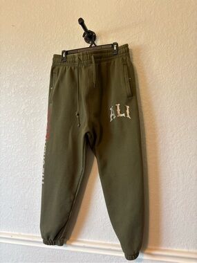 shoe palace x muhammad ali the greatest fleece joggers olive mens 2xl